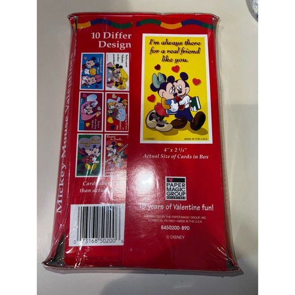 Vintage Minnie and Mickey Valentine cards - Picture 4 of 4